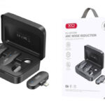 XO MKF09B Lightning Self-charging Compartment One to Two Low Latency Wireless Lavalier Microphone