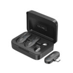 XO MKF09A  Type-C with Charging Compartment One Tow Two Low Latency Wireless Lavalier Microphone
