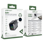 AceFast A114 PD25W GaN charger (USB-A+USB-C) with digital display (EU) - imagine 2