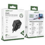 AceFast A77  mini PD30W GaN USB-C charger,black (EU) - imagine 4