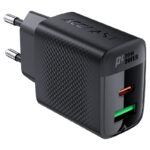ACEFAST A78 PD20W GaN (USB-A+USB-C) charger,black (EU) - imagine 2