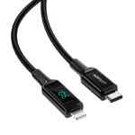 ACEFAST C6-01 USB-C to Lightning zinc alloy digital display braided charging data cable - imagine 3