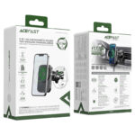 AceFast D18 in-car 2-in-1 magnetic wireless charging holder,black - imagine 5