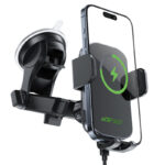 ACEFAST D53 wireless charging car holder with electric clamp for dashboard - imagine 3