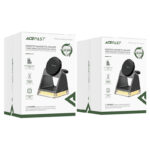 AceFast E17 desktop 3-in-1 wireless charging holder black - imagine 6