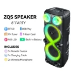 Sing-e ZQS8238 RGB Party Dual Speaker 8 inch 40W - imagine 2