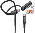 Hoco U142 2-in-1 magnetic charging data cable Type-c to Type-c/Magsafe3 - imagine 2