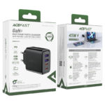 AceFast A61 PD45W GaN (2*USB-C+2*USB-A) charger,black (EU) - imagine 4