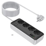 Hoco AC22 Sunlight 4-bit(PD30W/1C3A) desktop socket(EU/GER)(L=3M) - imagine 2