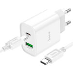 Hoco C80A Plus Rapido PD+QC3.0 charger set (EU) — изображение 2