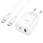 Hoco C80A Plus Rapido PD+QC3.0 charger set (EU) — изображение 3