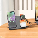 HOCO CQ1 Geek folding 3-in-1 magnetic wireless fast charger(for iWatch)