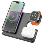 HOCO CQ1 Geek folding 3-in-1 magnetic wireless fast charger(for iWatch) — изображение 2