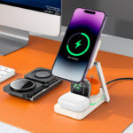 HOCO CQ10 Consuelo folding 3-in-1 wireless fast charger