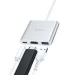 Hoco HB14 Easy use Type-C adapter(Type-C to USB3.0+HDMI+PD) - imagine 3