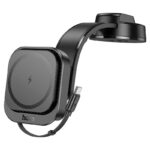 HOCO HW24 Might retractable magnetic wireless fast charging car holder(center console) - imagine 2