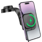 HOCO HW24 Might retractable magnetic wireless fast charging car holder(center console) - imagine 3
