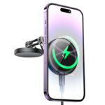 HOCO HW26 Jacques metal magnetic wireless fast charging car holder - imagine 2