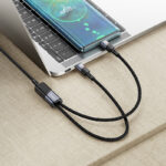 Cablu de date cu încărcare rapidă Hoco U139 Type-C la Type-C+Type-C 100W