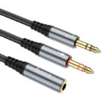 HOCO UPA21 2-in-1 3.5 headset audio adapter cable(female to 2*male)