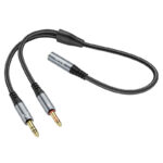 HOCO UPA21 2-in-1 3.5 headset audio adapter cable(female to 2*male) — изображение 3