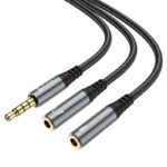 HOCO UPA21 2-in-1 3.5 headset audio adapter cable(male to 2*female) — изображение 2
