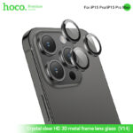 Hoco Crystal clear HD 3D metal frame lens glass iPhone(V14) - imagine 3