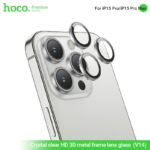 Hoco Crystal clear HD 3D metal frame lens glass iPhone(V14) - imagine 2