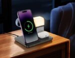 HOCO CQ9 Crown 3-in-1 night light wireless fast charger with clock - imagine 3