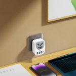 XO WL26 EU to Multi-Country Universal Wall Plug 1USB-C+3USB-A Multi-Port Output Charger