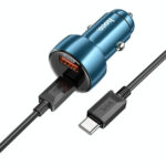 HOCO Z50 Leader 48W dual-port PD30W+QC3.0 car charger with digital display+set cable - imagine 4