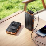 Hoco J164 Platinum solar dual lighting power bank(8000mAh)