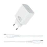 Wiwu 45W Essen GaN Fast Charger Combo with C-C cable Wi-G024 Type-C-Type-C EU
