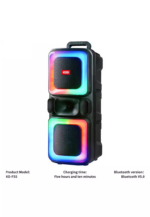 XO F55 Boat Boat 8″ Dual Speaker RGB Bluetooth Speaker 20W (with Remote Control + Wired Mic*1)