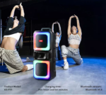 XO F55 Boat Boat 8″ Dual Speaker RGB Bluetooth Speaker 20W (with Remote Control + Wired Mic*1) - imagine 4