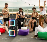 XO F55 Boat Boat 8″ Dual Speaker RGB Bluetooth Speaker 20W (with Remote Control + Wired Mic*1) - imagine 5