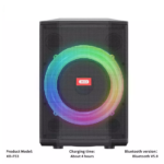 XO F53 Star Shepherd EU 8-inch Speaker RGB Bluetooth Speaker 40W (with Remote Control + Wireless Mic*1 + US Converter*1)