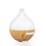 XO HF12 Transparent+Wood Grain Model Colorful Lights Spray Humidifying Aromatherapy Diffuser - imagine 3