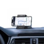 XO C100 Leather Texture Retro Dashboard Clip Mobile Phone Tablet Holder - imagine 3
