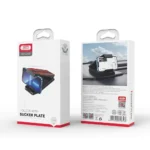 XO C100 Leather Texture Retro Dashboard Clip Mobile Phone Tablet Holder - imagine 4