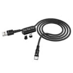 Hoco U98 3-in-1 Sunway multi-functional magnetic charging cable(Lightning/Micro/Type-C) - imagine 2