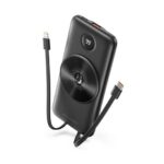 XO PR186 wireless charging digital display with cable (TYPE-C, Lightning) fast charging power bank (15W/QC22.5W/PD20W) 10000mAh
