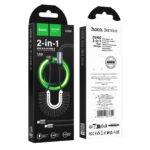 Hoco DU60 Jasmine USB 2-in-1 spring charging data cable - imagine 2