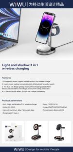 Wiwu Wi-W003 3 in 1 Wireless charger - imagine 10